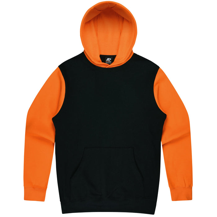 MONASH KIDS HOODIES - BLACK/ELECTRIC ORANGE