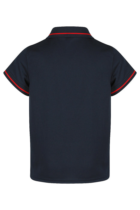 COTTESLOE KIDS POLOS - NAVY/RED