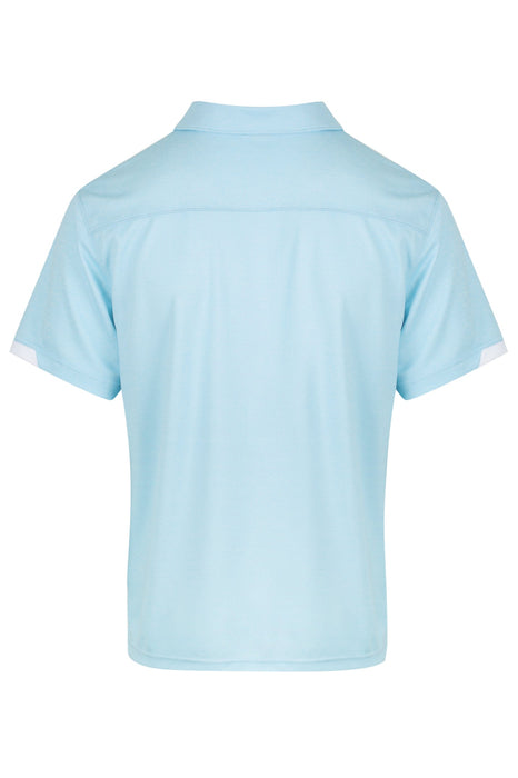 MORRIS MENS POLOS - LIGHT BLUE/WHITE