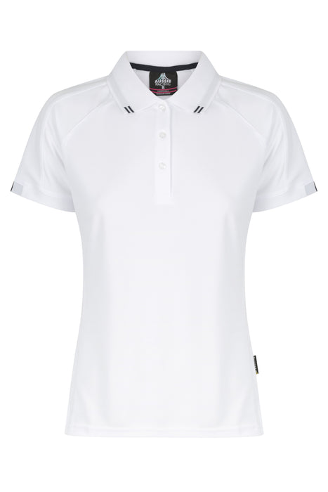FLINDERS LADY POLOS - WHITE/NAVY
