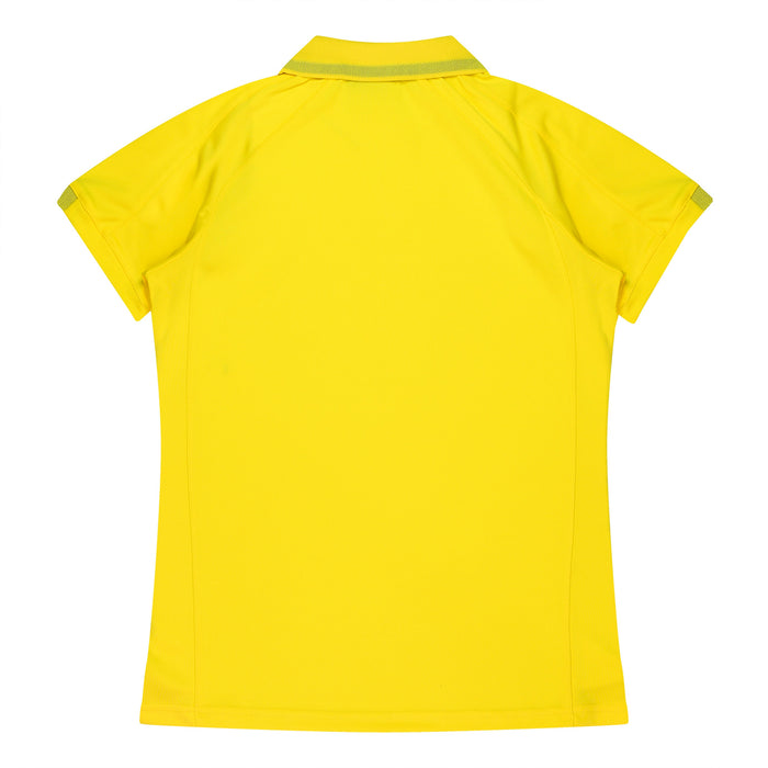 FLINDERS LADY POLOS - CANARY/BLACK