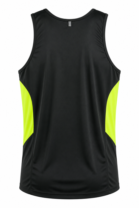 TASMAN HERREN-UNTERSHIRTS - SCHIEFER/NEONGELB