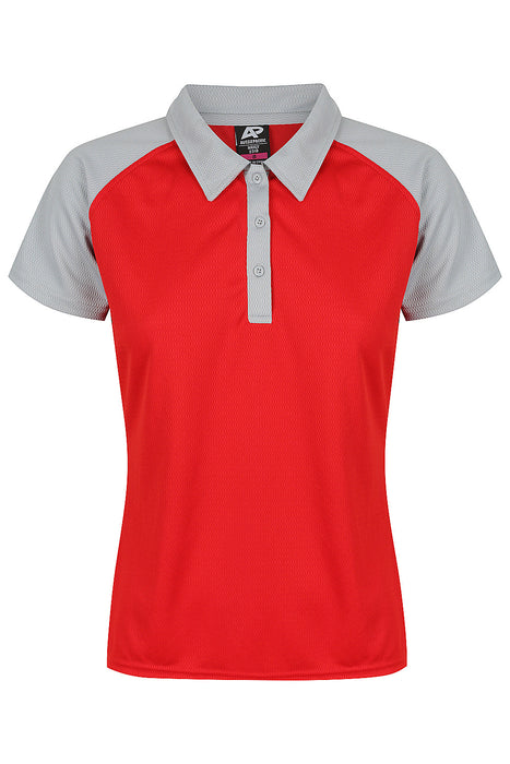 MANLY LADY POLOS - RED/SILVER