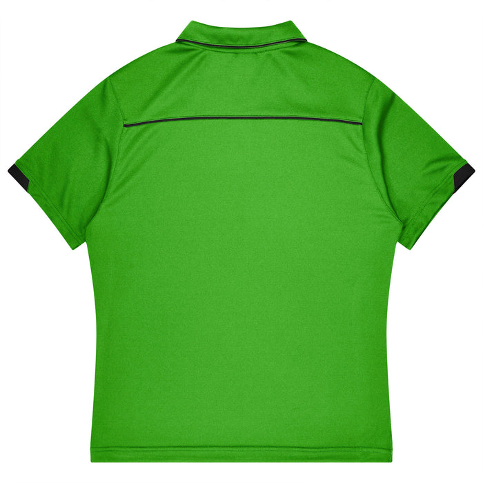 CURRUMBIN KIDS POLOS - KAWA GREEN/BLACK