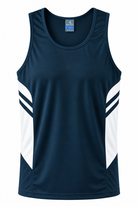 TASMAN HERREN-UNTERSHIRTS - MARINEBLAU/WEISS