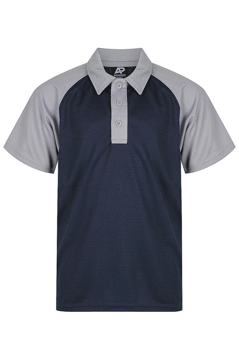 MANLY KIDS POLOS - NAVY/SILVER