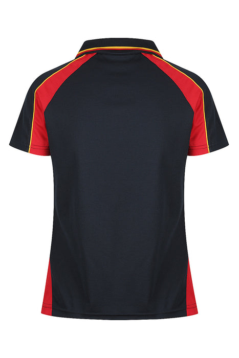 PANORAMA LADY POLOS - NAVY/RED/GOLD