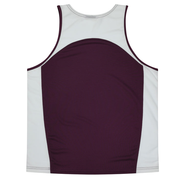 PREMIER KIDS SINGLETS - BURGUNDERROT/WEISS
