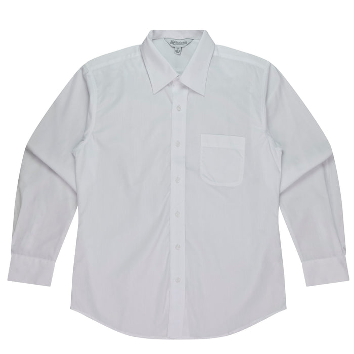 KINGSWOOD MENS SHIRT LONG SLEEVE -  WHITE