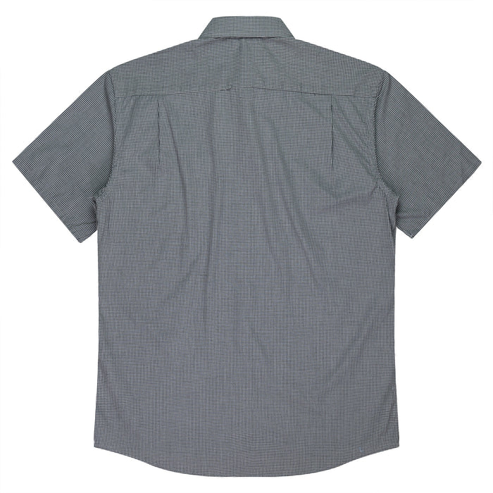 TOORAK MENS SHIRT SHORT SLEEVE - BLACK/WHITE