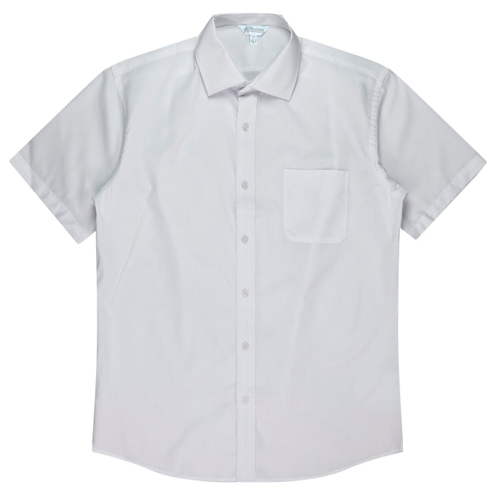 KINGSWOOD MENS SHIRT SHORT SLEEVE -  WHITE
