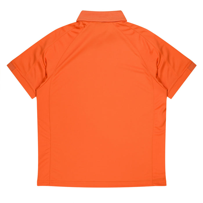 FLINDERS MENS POLOS - ORANGE/SLATE
