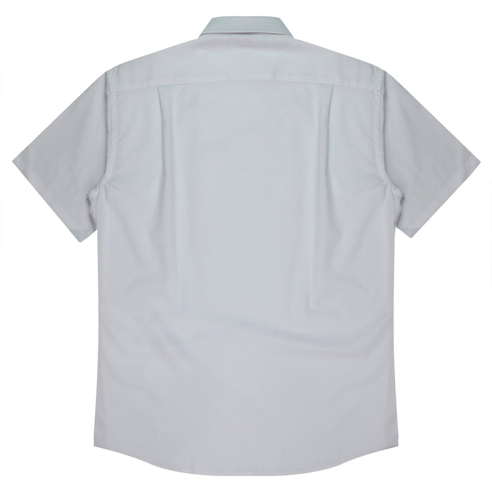 MOSMAN MENS SHIRT SHORT SLEEVE - WHITE