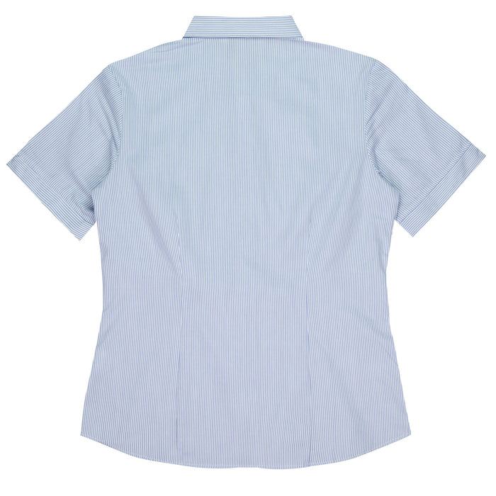 HENLEY LADY SHIRT SHORT SLEEVE - WHITE/NAVY
