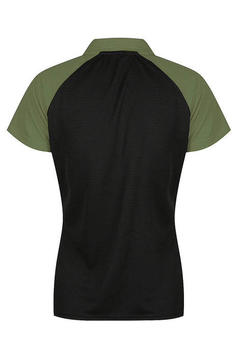 MANLY LADY POLOS - BLACK/ARMY GREEN