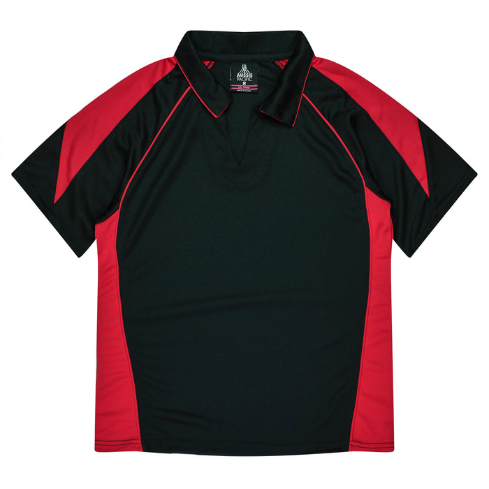 PREMIER LADY POLOS - BLACK/RED