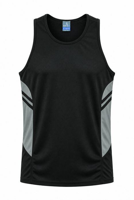 TASMAN HERREN-UNTERSHIRTS - SCHWARZ/ASCHE