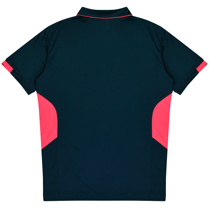 TASMAN KIDS POLOS - NAVY/NEON PINK