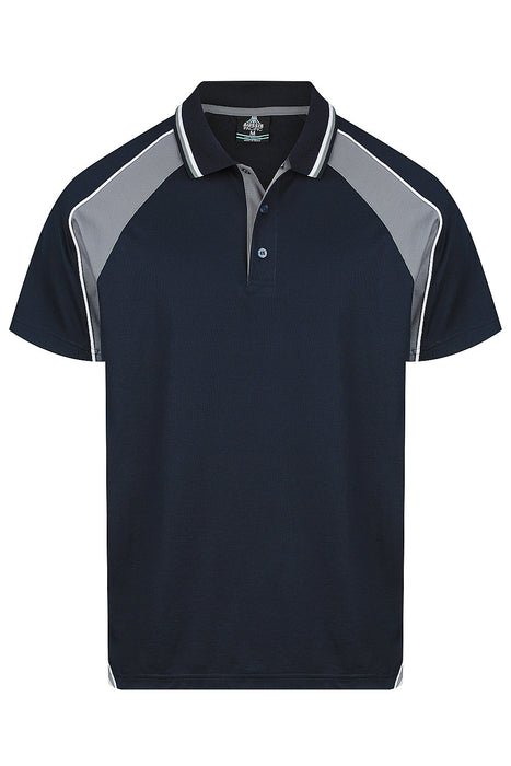 PANORAMA MENS POLOS - NAVY/ASHE/WHITE