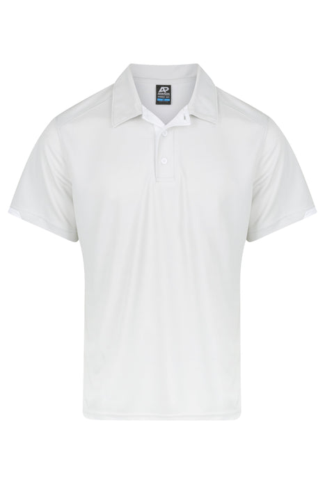 MORRIS MENS POLOS - LIGHT GREY/WHITE