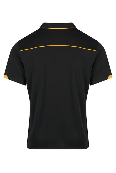 CURRUMBIN MENS POLOS - BLACK/GOLD