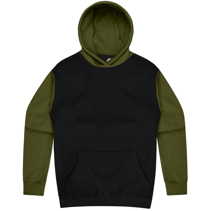 MONASH KIDS HOODIES - BLACK/MILITARY GREEN