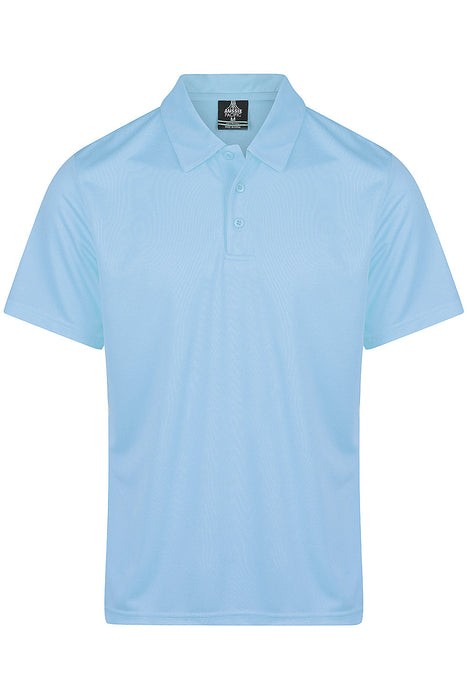 BOTANY MENS POLOS - SKY