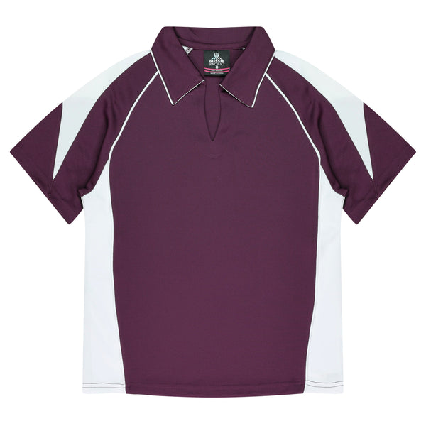 BURGUNDY/WHITE