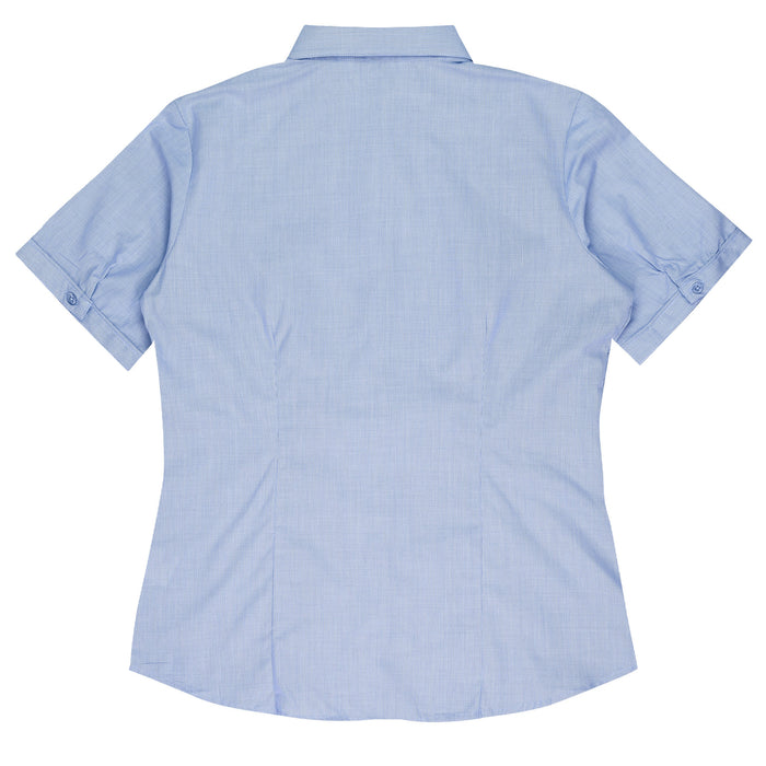 GRANGE LADY SHIRT SHORT SLEEVE - MID BLUE