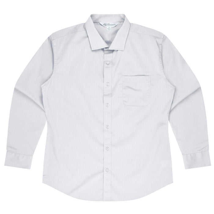 MOSMAN MENS SHIRT LONG SLEEVE - WHITE