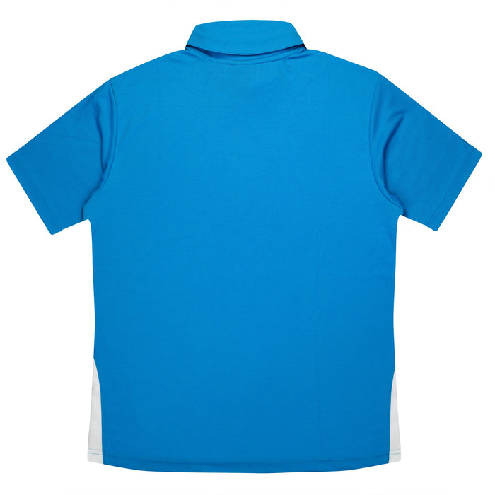 PATERSON KIDS POLOS - PACIFIC BLUE/WHITE