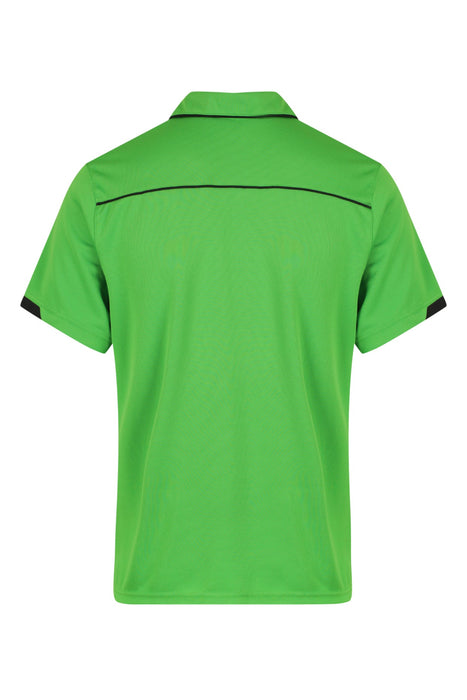 CURRUMBIN MENS POLOS - KAWA GREEN/BLACK