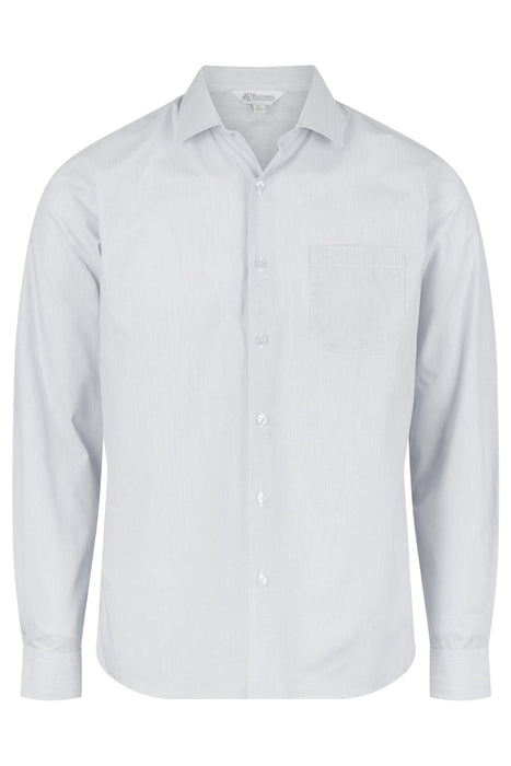 BELAIR MENS SHIRT LONG SLEEVE - SILVER