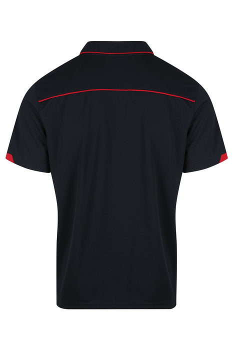 CURRUMBIN MENS POLOS - NAVY/RED