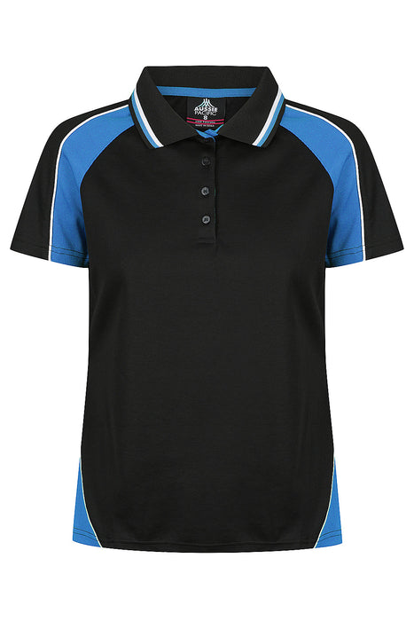 PANORAMA LADY POLOS - BLK/ELEC. ROYAL/WHT