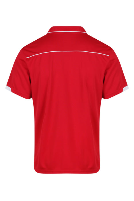 CURRUMBIN MENS POLOS - RED/WHITE