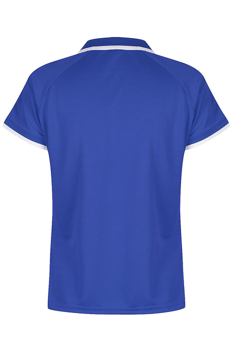 DOUBLE BAY LADY POLOS - ROYAL/WHITE