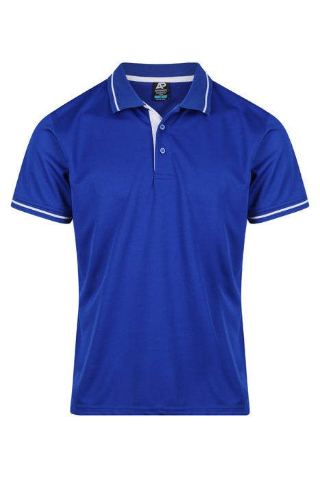 COTTESLOE MENS POLOS - ROYAL/WHITE