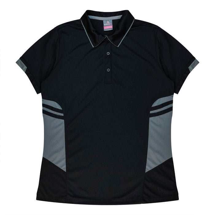 TASMAN LADY POLOS - BLACK/ASHE