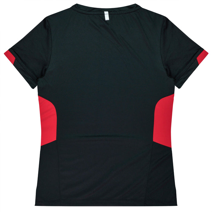 TASMAN LADY TEES - BLACK/RED