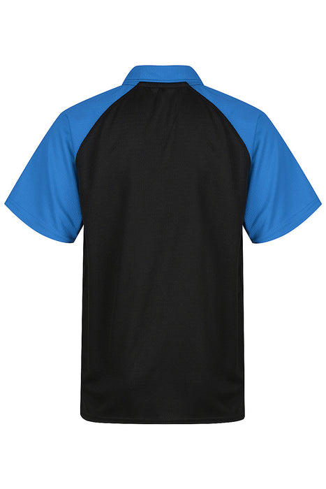 MANLY KIDS POLOS - BLACK/ELECTRIC ROYAL
