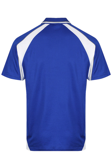 PANORAMA MENS POLOS - ROYAL/WHITE/ASHE