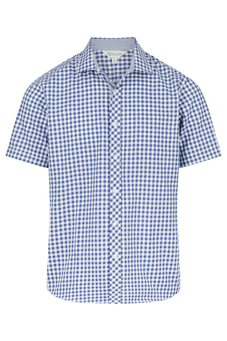 BRIGHTON MENS SHIRT SHORT SLEEVE - FRENCH BLUE
