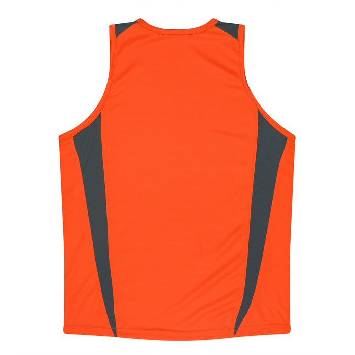 EUREKA LADY SINGLETS - ORANGE/CHARCOAL