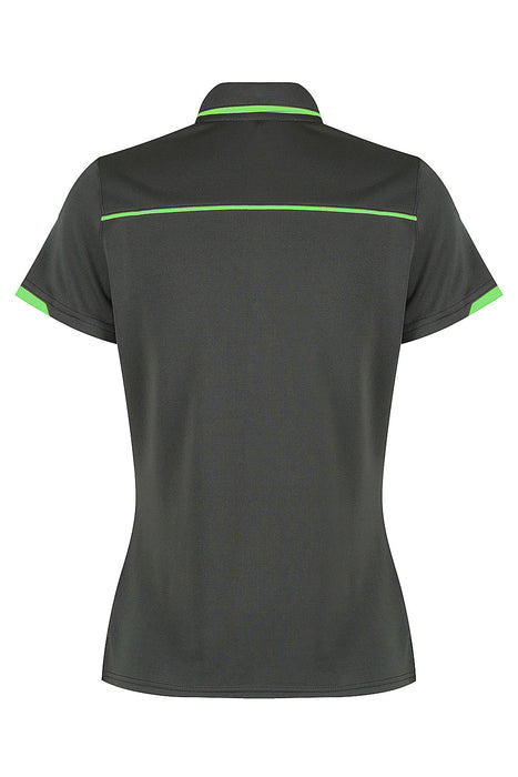 CURRUMBIN LADY POLOS - SLATE/HI VIZ GREEN